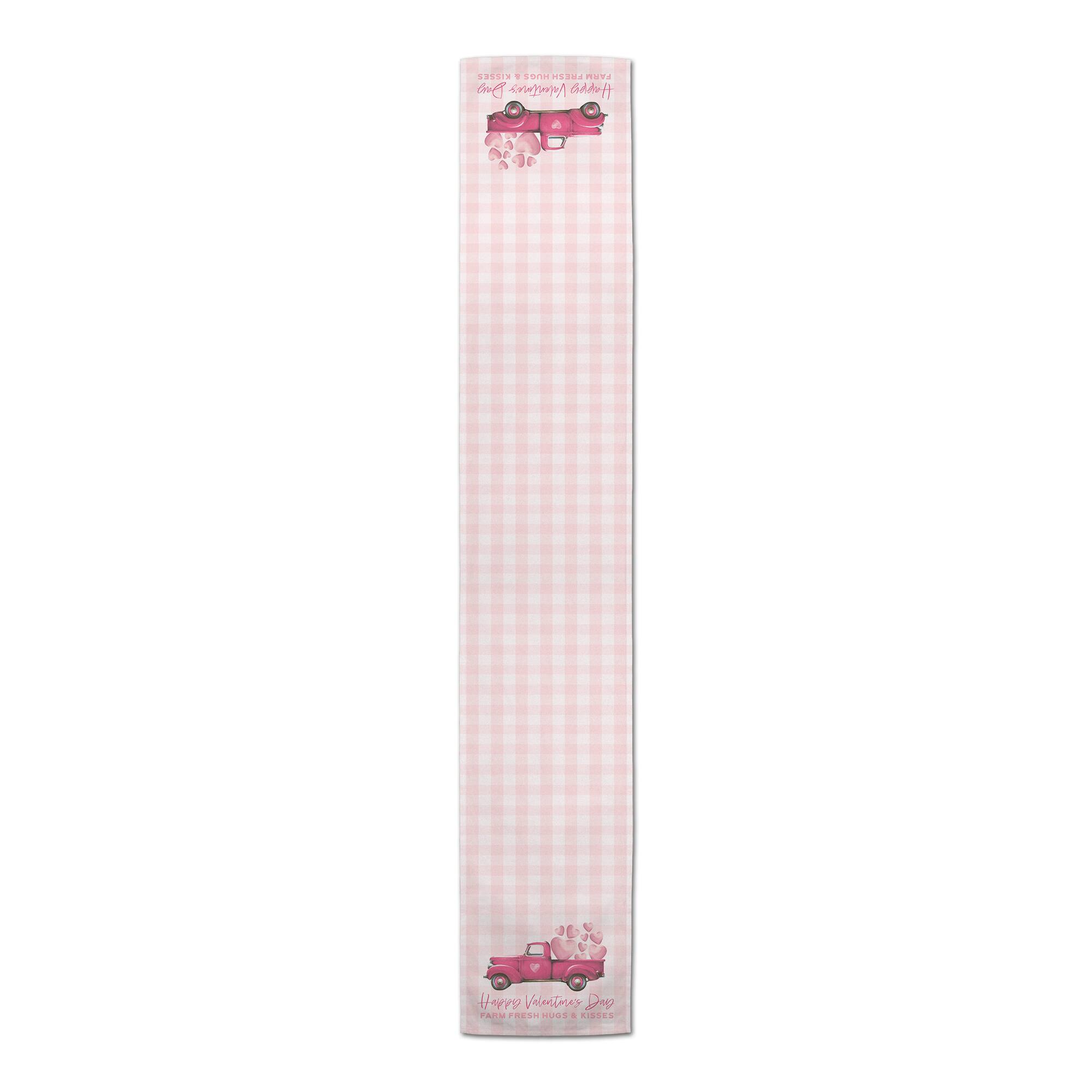 72" Farm Fresh Hugs & Kisses Poly Twill Table Runner